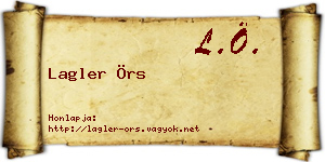 Lagler Örs névjegykártya